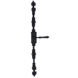 Hamilton Brass Lever Handle Door Iron Espagnolette Bolt or Cremone BoltHardware Black Powder Coated Up to 9 feet Doors (Right Hand)