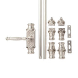 Hamilton Brass Havering Door Iron Espagnolette Bolt or Cremone Bolt Hardware Black Powder Coated Up to 9 feet Doors
