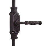 Hamilton Brass Havering Door Iron Espagnolette Bolt or Cremone Bolt Hardware Black Powder Coated Up to 9 feet Doors