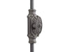 Hamilton Brass Dalston Cabinet Iron Espagnolette Bolt or Cremone Bolt Hardware 2 feet Antique Iron Finish Up to 2 feet Cabinets