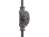Hamilton Brass Dalston Cabinet Iron Espagnolette Bolt or Cremone Bolt Hardware 2 feet Antique Iron Finish Up to 2 feet Cabinets