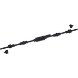 Hamilton Brass Lever Handle Door Iron Espagnolette Bolt or Cremone BoltHardware Black Powder Coated Up to 9 feet Doors (Right Hand)