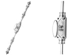 Hamilton Brass Stepney Door Brass Espagnolette Bolt or Cremone Bolt 9 feet Polished Nickel for DoorsUpto 9 feet