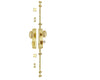 Hamilton Brass Oval Knob Locking Espagnolette Bolt or Cremone Bolt-Upto 8.5'