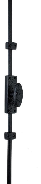 Hamilton Brass Oval Knob Espagnolette Bolt or Cremone Bolt -Upto 9'-Black Antique Finish