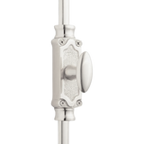 Hamilton Brass Stepney Window Brass Espagnolette Bolt or Cremone Bolt Hardware 6 feet Polished Nickel Upto 6 feet