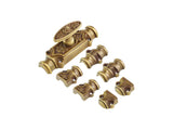 Hamilton Brass Dalston Window Brass Espagnolette Bolt or Cremone Bolt Hardware 6 feet lacquered Antique BrassUp to 6 feet windows | Cabinets