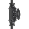 Hamilton Brass Barcheski Cabinet Iron Espagnolette Bolt or Cremone Bolt Hardware 2 feet Black Powder Coated Up to 2 feet