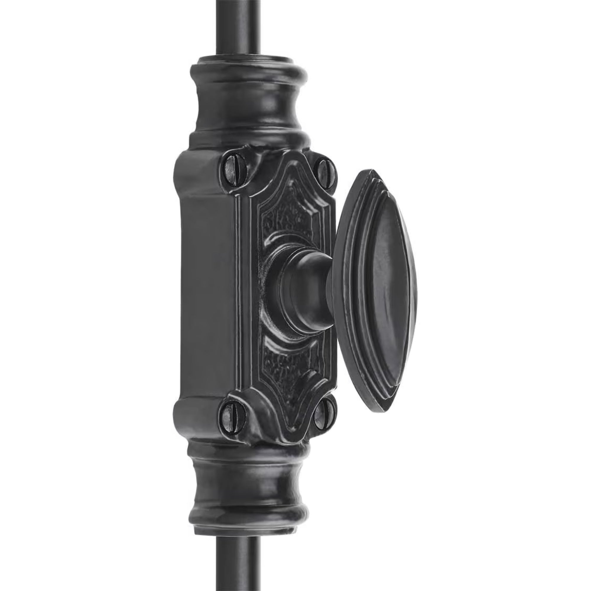 Hamilton Brass Barcheski Cabinet Iron Espagnolette Bolt or Cremone Bolt Hardware 2 feet Black Powder Coated Up to 2 feet