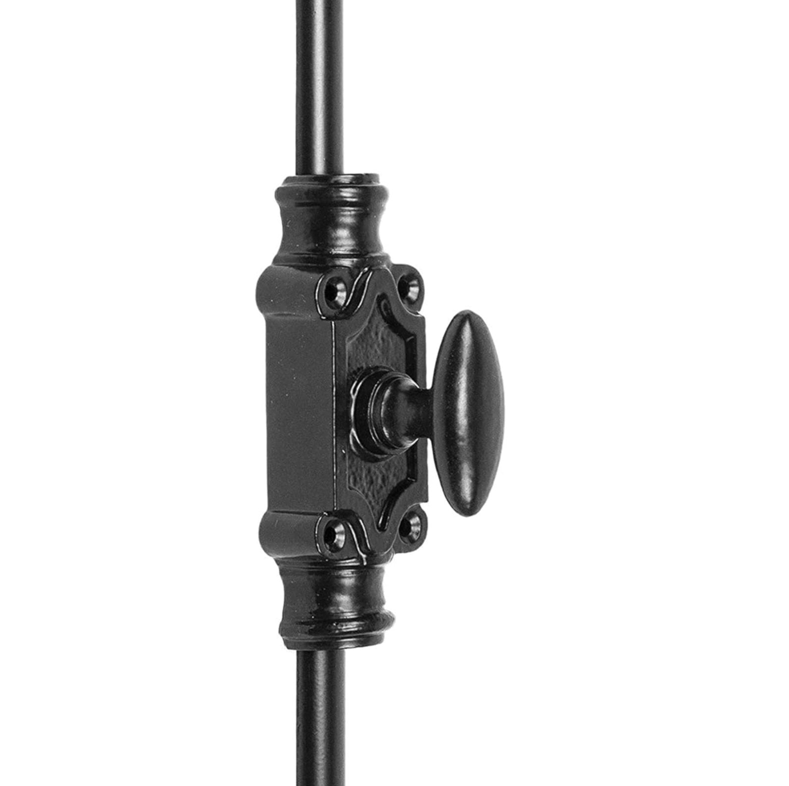 Hamilton Brass Stepney Cabinet Iron Espagnolette Bolt ot Cremone Bolt Hardware 2 feet Black Powder Coated Finish Up to 2 feet