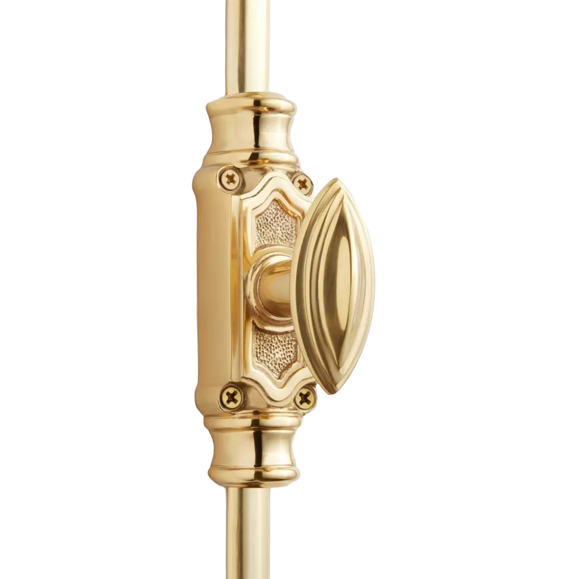 Hamilton Brass Barcheski Window Brass Espagnolette Bolt or Cremone Bolt Hardware 6 feet Polished Brass UnlacqueredUp to 6 feet