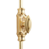 Hamilton Brass Barcheski Window Brass Espagnolette Bolt or Cremone Bolt Hardware 6 feet Polished Brass LacqueredUp to 6 feet