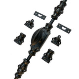 Hamilton Brass Barcheski Door Iron Cremone Bolt or Espagnolette Bolt Black Powder Coated Up to 9 feet Doors