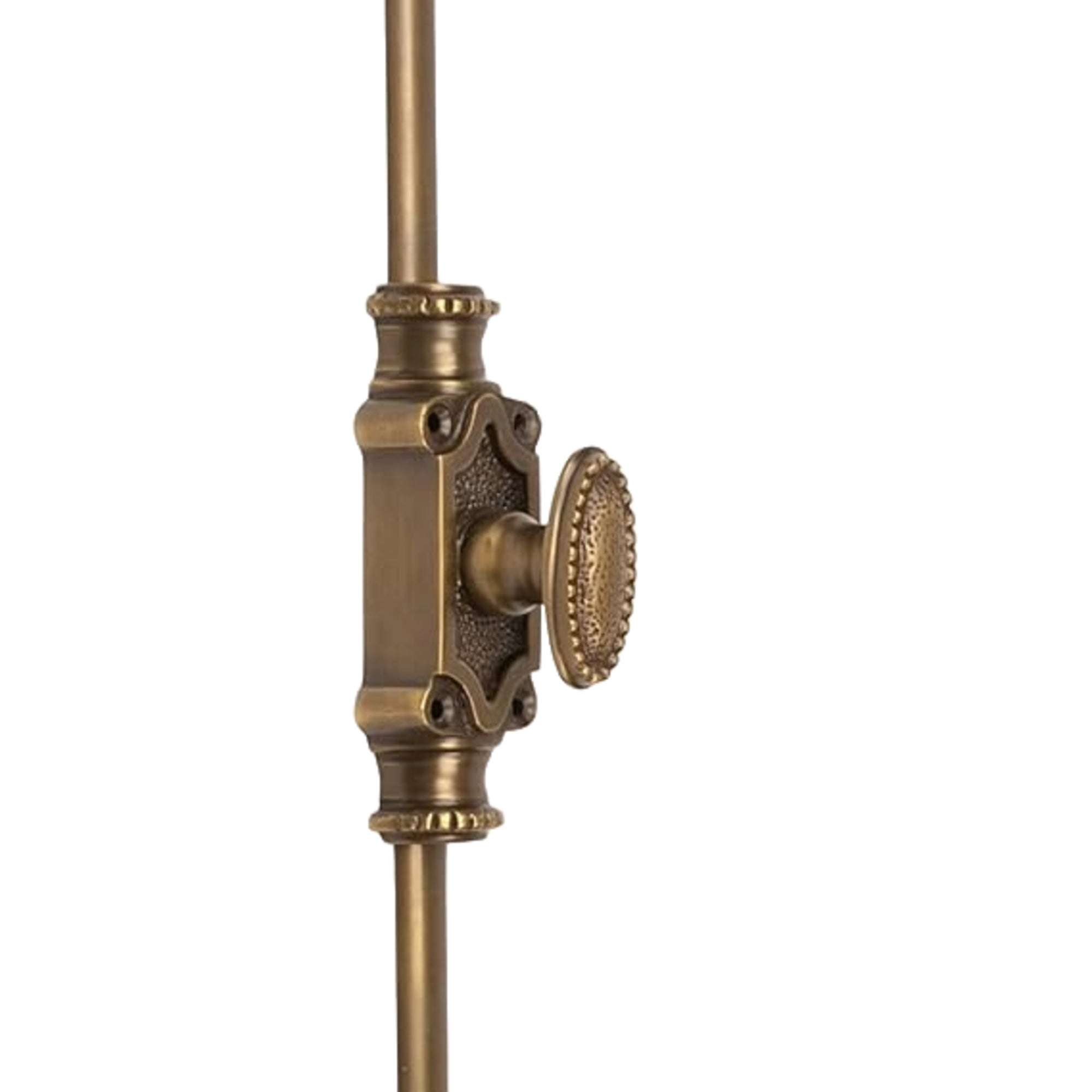 Hamilton Brass Beaded Cabinet Brass Espagnolette Bolt or Cremone Bolt Hardware 2 feet Antique Brass Lacquered Up to 2 feet Cabinets