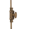 Hamilton Brass Beaded Cabinet Brass Espagnolette Bolt or Cremone Bolt Hardware 2 feet Antique Brass Lacquered Up to 2 feet Cabinets