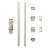 Hamilton Brass Beaded Cabinet Iron Espagnolette Bolt or Cremone Bolt Hardware 2 feet Textured Matt Black Up to 2 feet