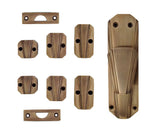 Hamilton Brass Art Deco Door Brass Espagnolette Bolt or Cremone Bolt 9 feet Antique Brass Unlacquered Up to 9 feet Doors