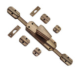 Hamilton Brass Art Deco Door Brass Espagnolette Bolt or Cremone Bolt 9 feet Antique Brass Unlacquered Up to 9 feet Doors
