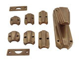 Hamilton Brass Art Deco Door Brass Espagnolette Bolt or Cremone Bolt 9 feet Antique Brass Unlacquered Up to 9 feet Doors