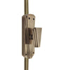 Hamilton Brass Art Deco Door Brass Espagnolette Bolt or Cremone Bolt 9 feet Antique Brass Unlacquered Up to 9 feet Doors