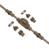 Hamilton Brass Barcheski Door Brass Espagnolette Bolt or Cremone BoltAntique Brass Unlacquered Up to 9 feet Doors