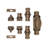 Hamilton Brass Barcheski Door Brass Espagnolette Bolt or Cremone BoltAntique Brass Unlacquered Up to 9 feet Doors
