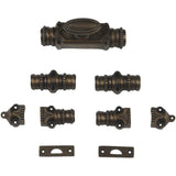 Hamilton Brass Beaded Door Brass Espagnolelte Bolt or Cremone Bolt Unlacquered Antique Brass Upto 9 feet Doors