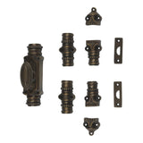 Hamilton Brass Beaded Door Brass Espagnolelte Bolt or Cremone Bolt Unlacquered Antique Brass Upto 9 feet Doors