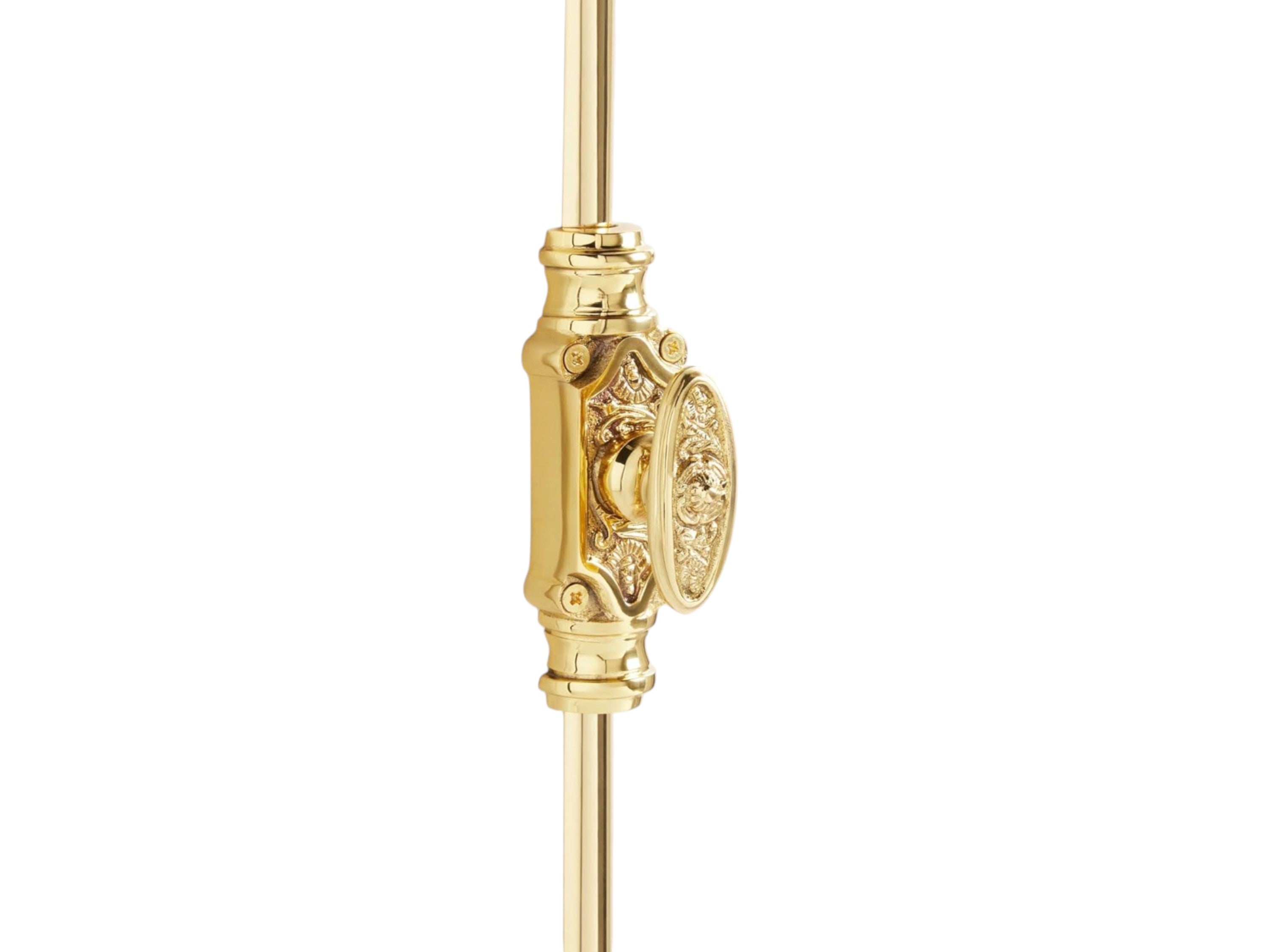 Hamilton Brass Dalston Cabinet Brass Cremone Bolt or Espagnolette Bolt Hardware 2 feet Polished Brass Lacquered Up to 2 feet Cabinets
