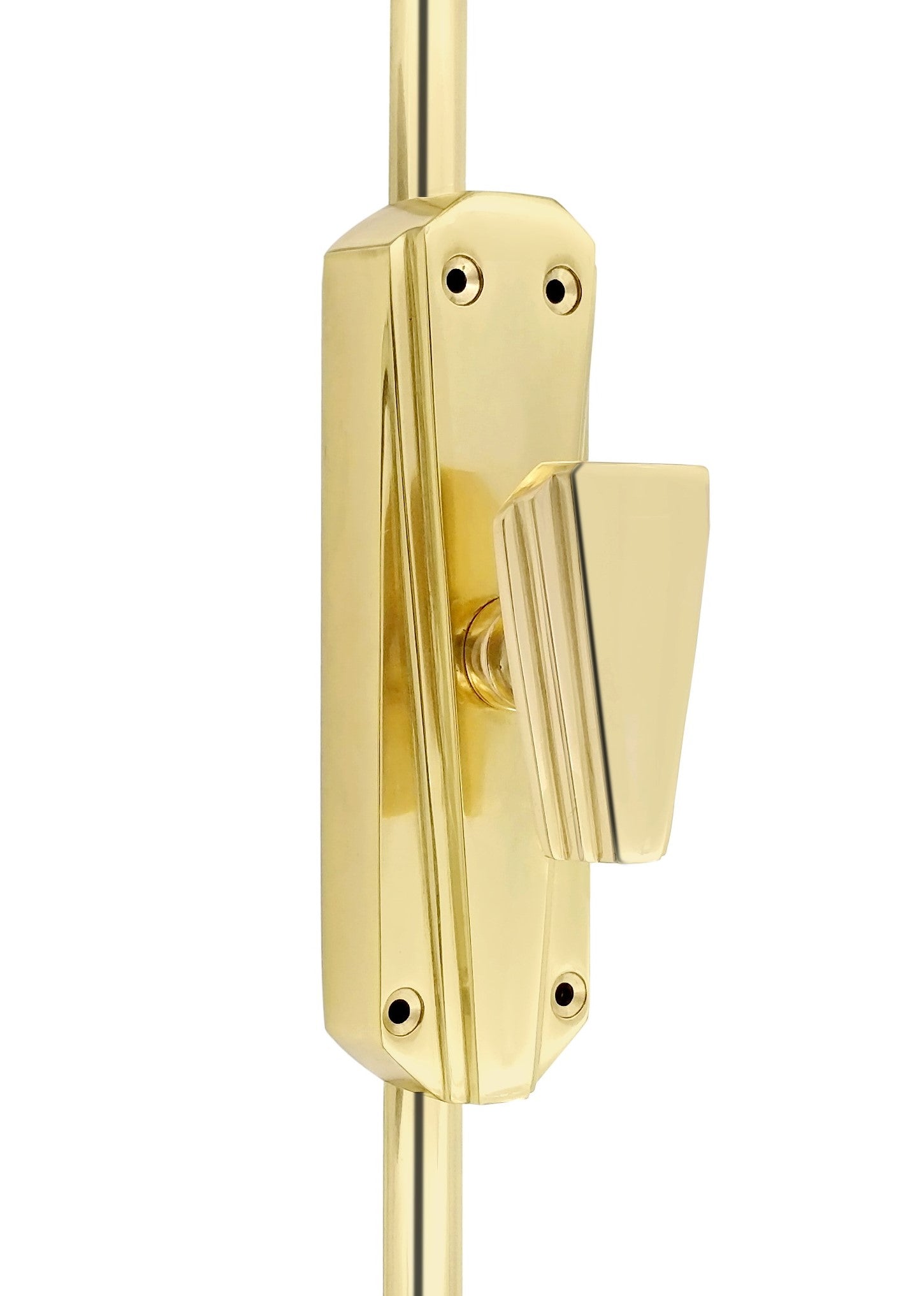 Hamilton Brass Art Deco Door Brass Espagnolette Bolt or Cremone Bolt 9 feet polished Brass Lacquered Upto 9 feet Doors