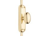 Signature Ironmongery Classic Oval Knob Door Brass Cremone Bolt 9 feet Unlacquered Brass Polished for Doors Upto 9 feet - Signature Ironmongery