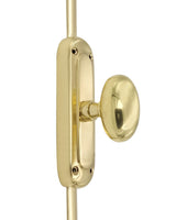 Signature Ironmongery Classic Oval Knob Door Brass Cremone Bolt 9 feet Unlacquered Brass Polished for Doors Upto 9 feet - Signature Ironmongery