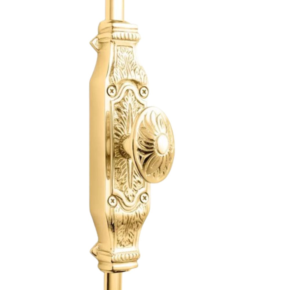 Hamilton Brass Corinthian Door Brass Espagnolette Bolt or Cremone Bolt 9 feet polished Brass Lacquered For Doors Up to 9 feet