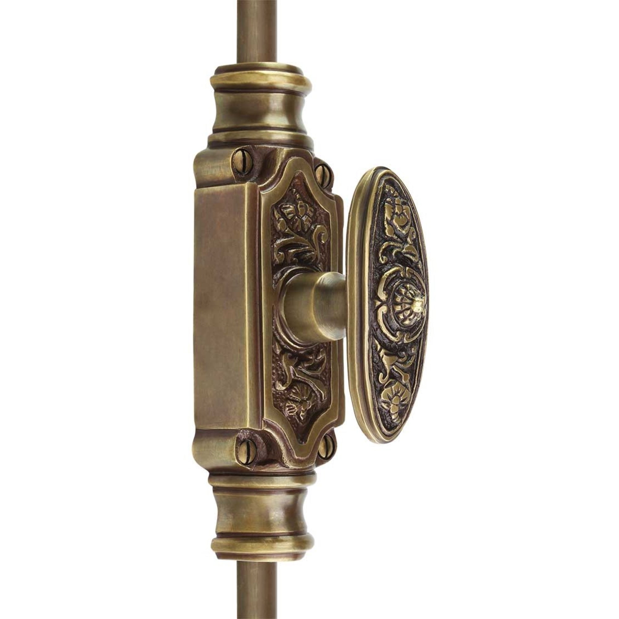 Hamilton Brass Dalston Door Brass Cremone Bolt or Espagnolette Bolt9 feet Antique Satin Brass Lacquered Upto 9' Doors