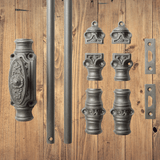Hamilton Brass Dalston Door Iron Espagnolette Bolt or Cremone Bolt 9 feet Antique Iron Up to 9' Doors