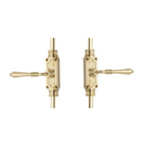 Signature Ironmongery Lever Handle Door Brass Cremone Bolt Unlacquered Brass Polished Upto 9 feet Doors - Signature Ironmongery