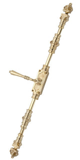 Signature Ironmongery Lever Handle Door Brass Cremone Bolt Unlacquered Brass Polished Upto 9 feet Doors - Signature Ironmongery