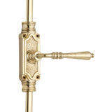 Signature Ironmongery Lever Handle Door Brass Cremone Bolt Unlacquered Brass Polished Upto 9 feet Doors - Signature Ironmongery