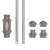 Hamilton Brass Stepney Cabinet Iron Espagnolette Bolt or Cremone Bolt Hardware 2 feet Antique Iron Finish Up to 2 feet