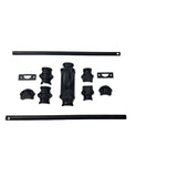 Hamilton Brass Stepney Window Iron Espagnolette Bolt or Cremone Bolt Hardware 6 feet Black Powder Coated Up to 6 feet